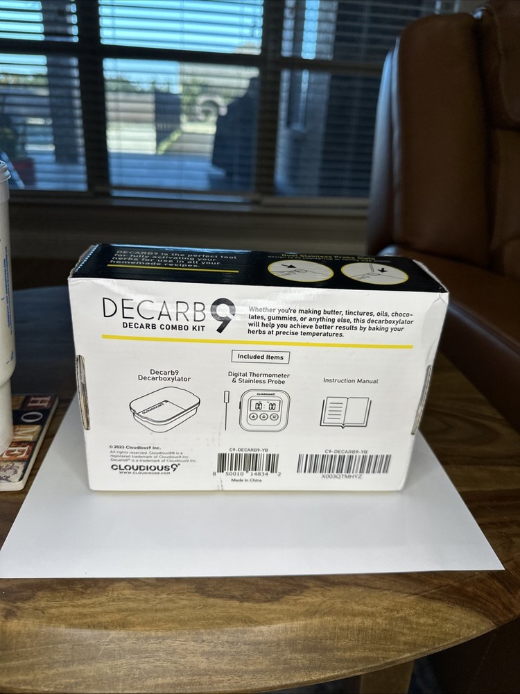 Decarb9 Decarboxylator Box with Digital Thermometer Kit for Baking Herb Precise