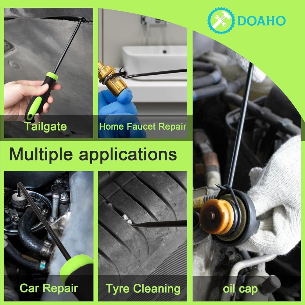 12PCS Automotive Hook and Pick Tool Set,Long & Mini Precision Puller Remover Too
