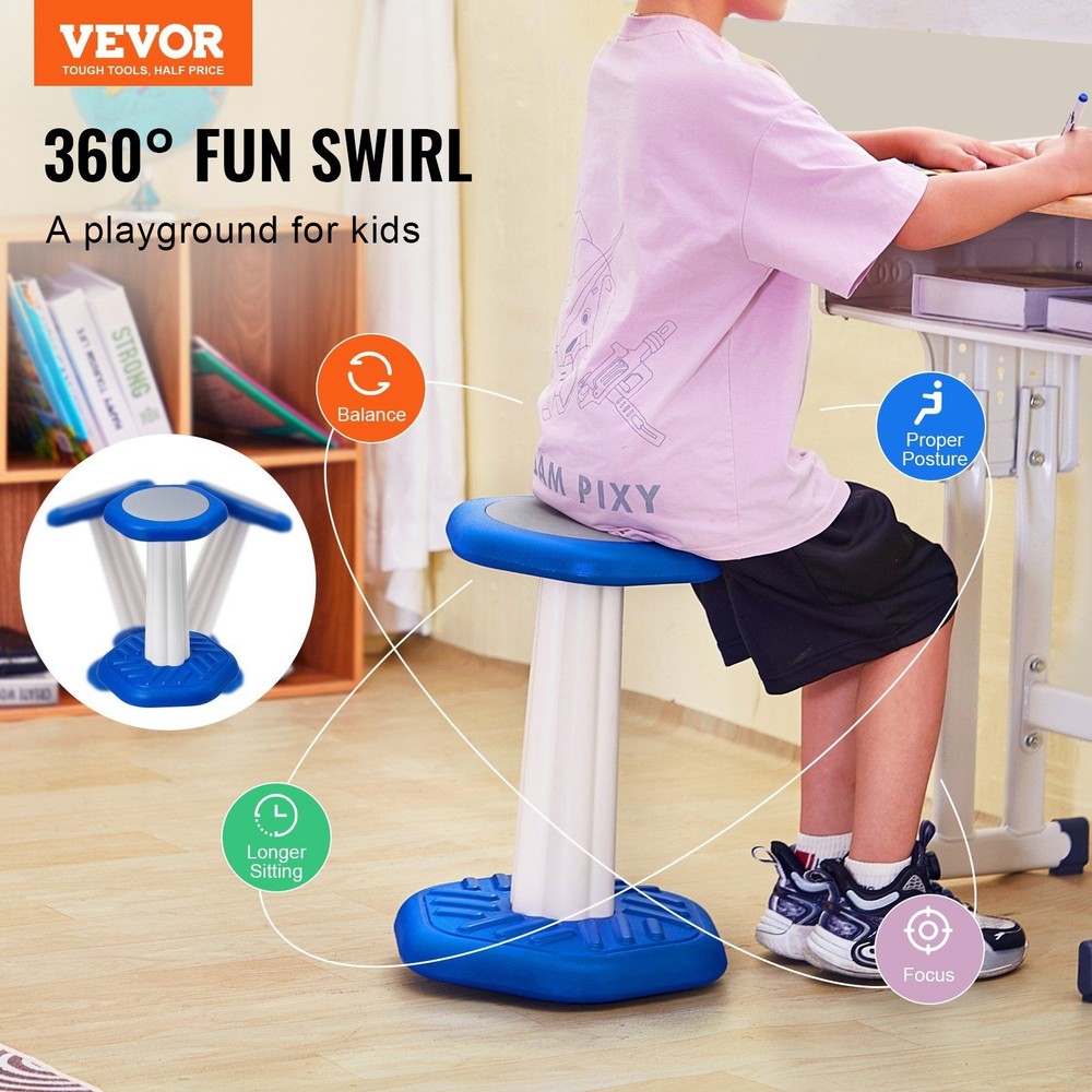 Learning Support Stool 17.7in Smooth Edges 154lb Blue