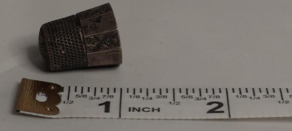 Vintage Sterling Silver Thimble Size 8