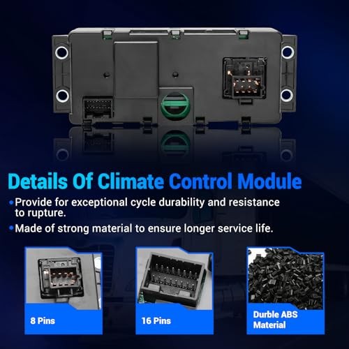 Climate Control Module Switch 70826280, Tempeature Control Panel Compatible