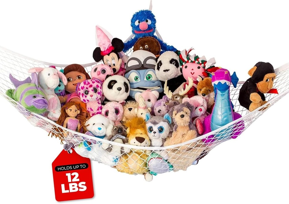 Space-Saving Triangle Hammock for Stuffed Animals - Durable and Stylish Design