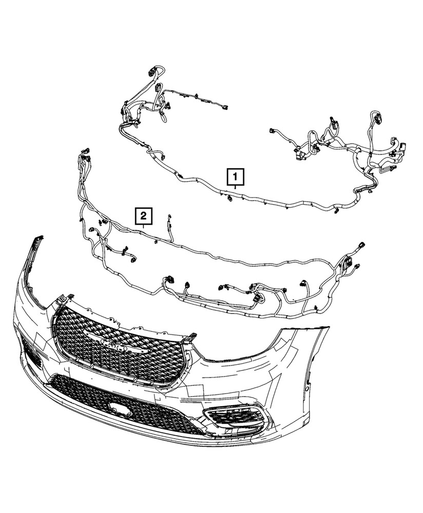 Genuine Mopar Front End Module Wiring 68629081AA