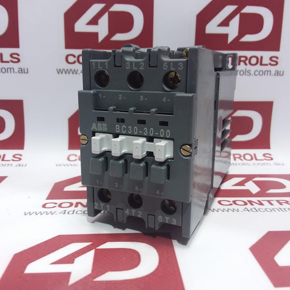 BC30-30-00 | ABB | Contactor 3 Pole 24VDC Din Rail Mount, Used