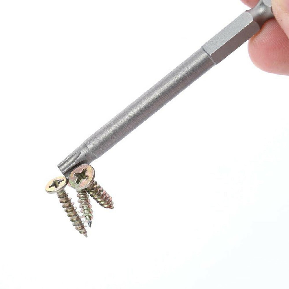 Magnetic Tamper Proof Security Drill Bit Set Torx Screwdriver Flat Head 1/4" Hex