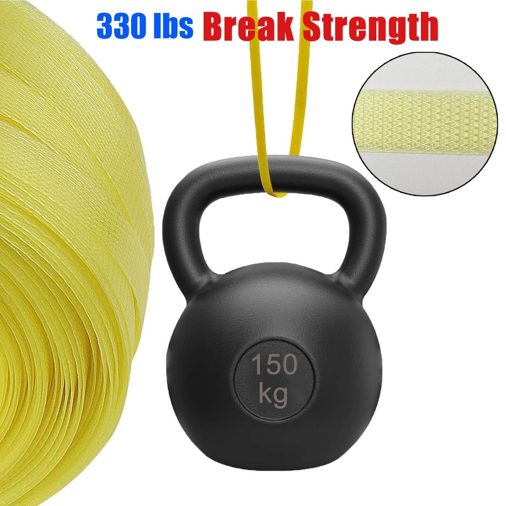 Poly Strap, Polypropylene Strapping, 320' Length, 1/2" Width, Yellow