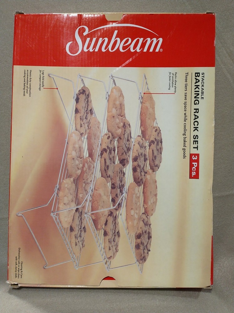 Robinson Sunbeam 3-Piece Stackable Baking Rack Set New