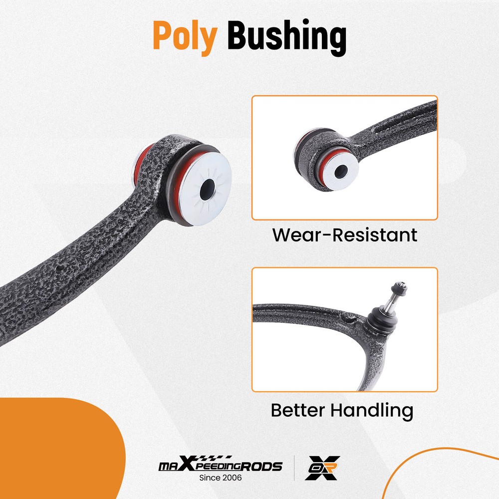 Front Upper Lower Control Arms Assembly for 2007-13 Chevy Silverado Sierra 1500