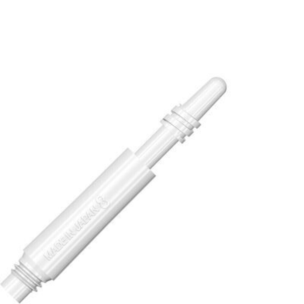 Target 8 Flight Spinning Shaft Short + White (22.5mm)