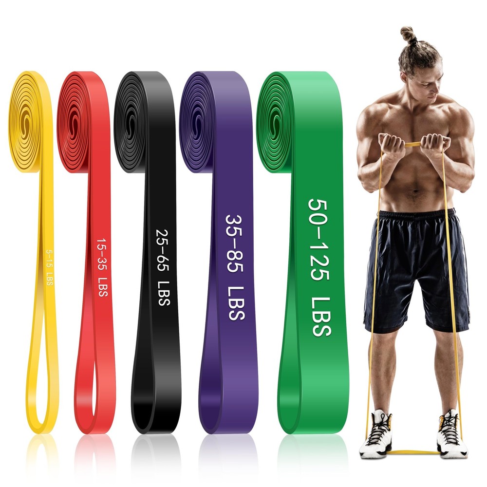 Pull Up Assistance Bands, 5-Level Resistance Bands for Working Out, Pull Up B...