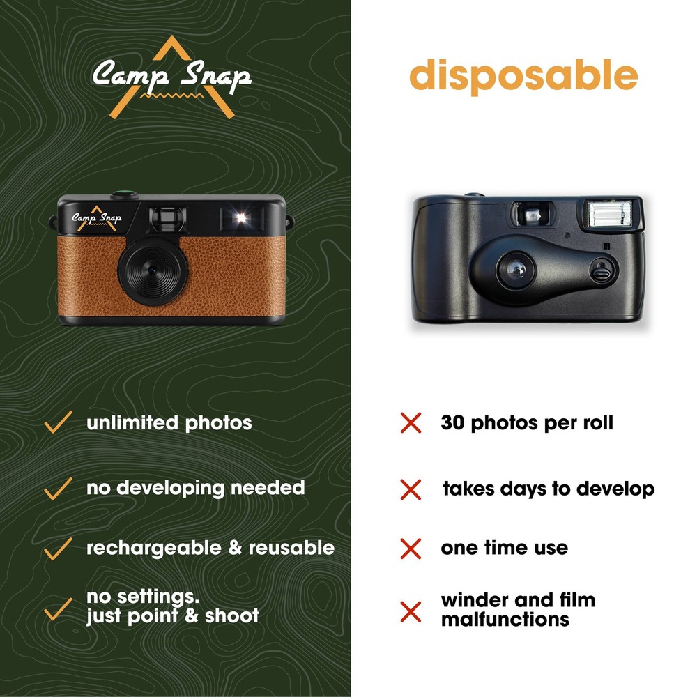 Camp Snap - Screen Free Digital Camera - Brown