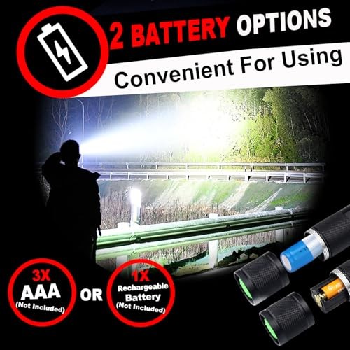 1 Mode Flashlights Bright Zoomable LED Tactical Flashlight High 4 Pack Black