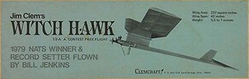 Model Airplane Plans (FF): Witch Hawk 42" for .049 Engine by Jim Clem
