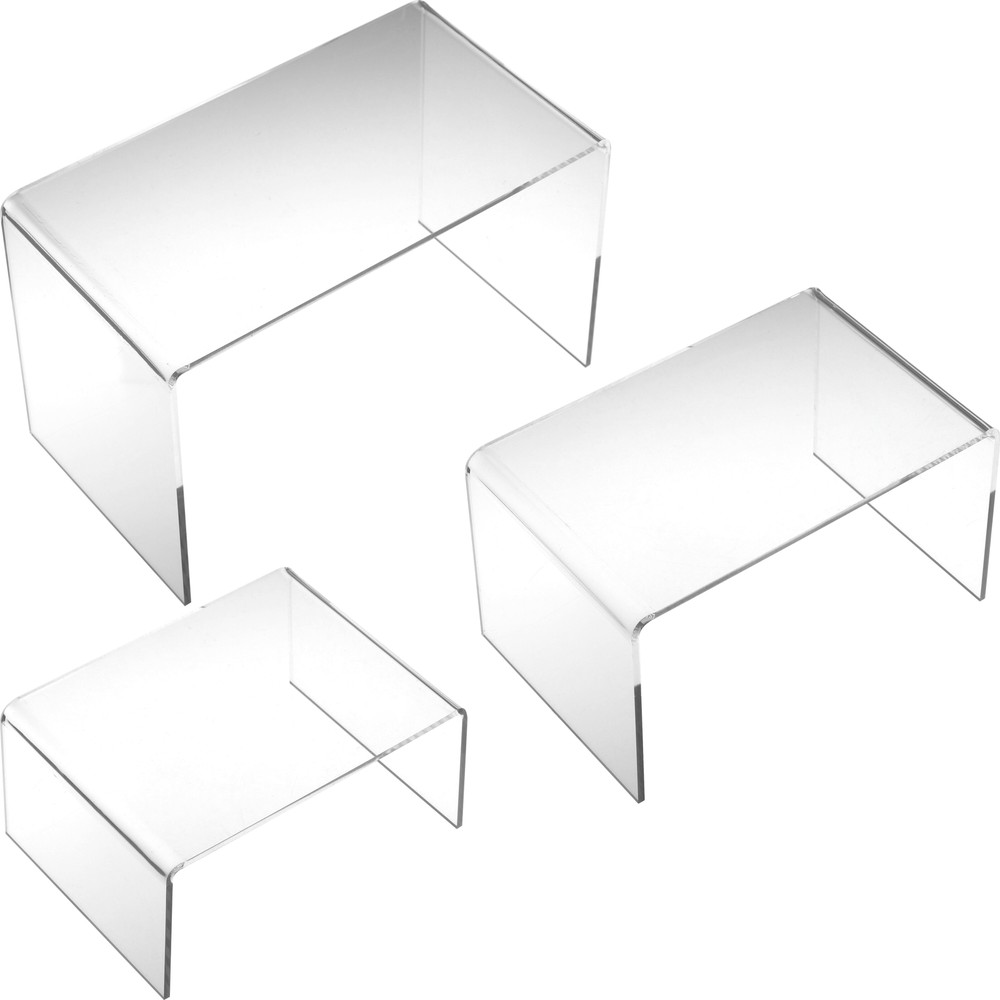 3 Piece Acrylic Riser Set (Medium Rectangle)