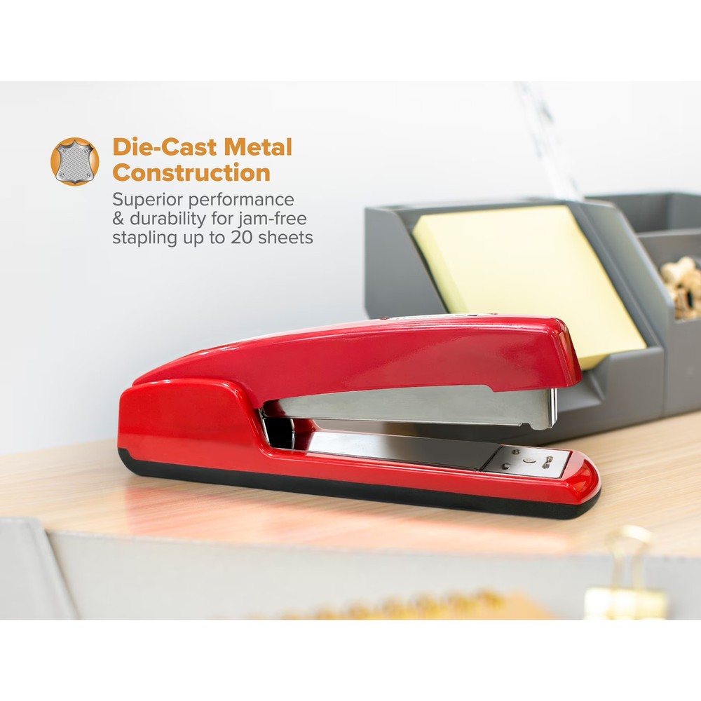Bostitch Classic Red Stapler, 20 Sheets