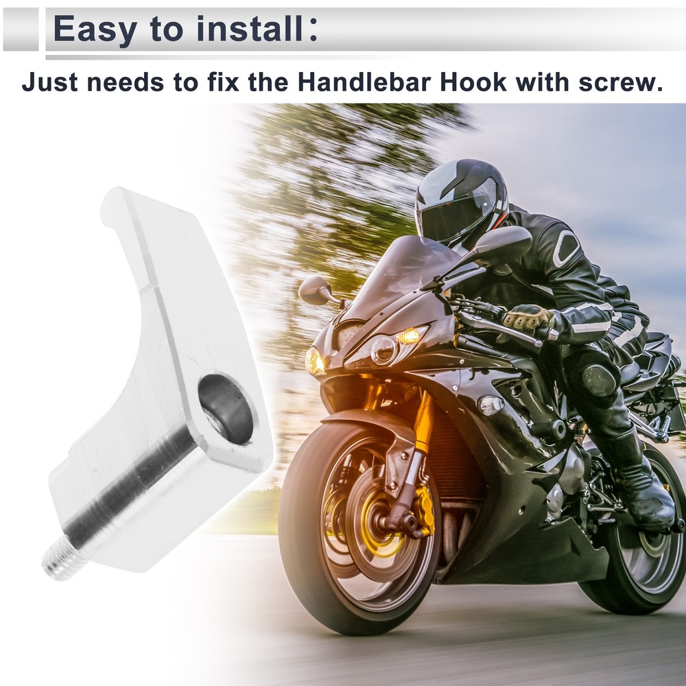 Motorcycle L-Hook 1 Set Silver 46mm