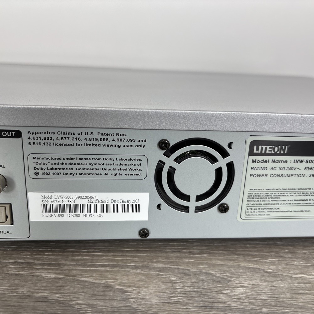 Liteon LVW-5005 All-Write Recorder / Player TESTED/ WORKS
