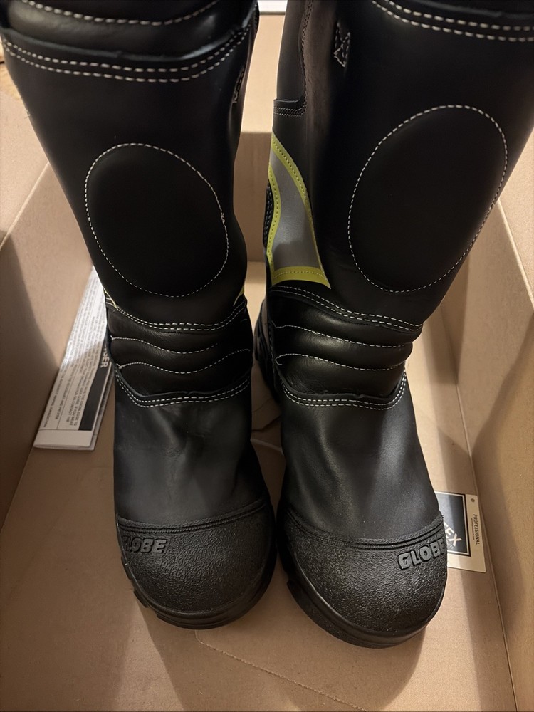 Globe Men's Supreme 14" Structural Fire Boot Pull-on Leather Comfort Work Safety