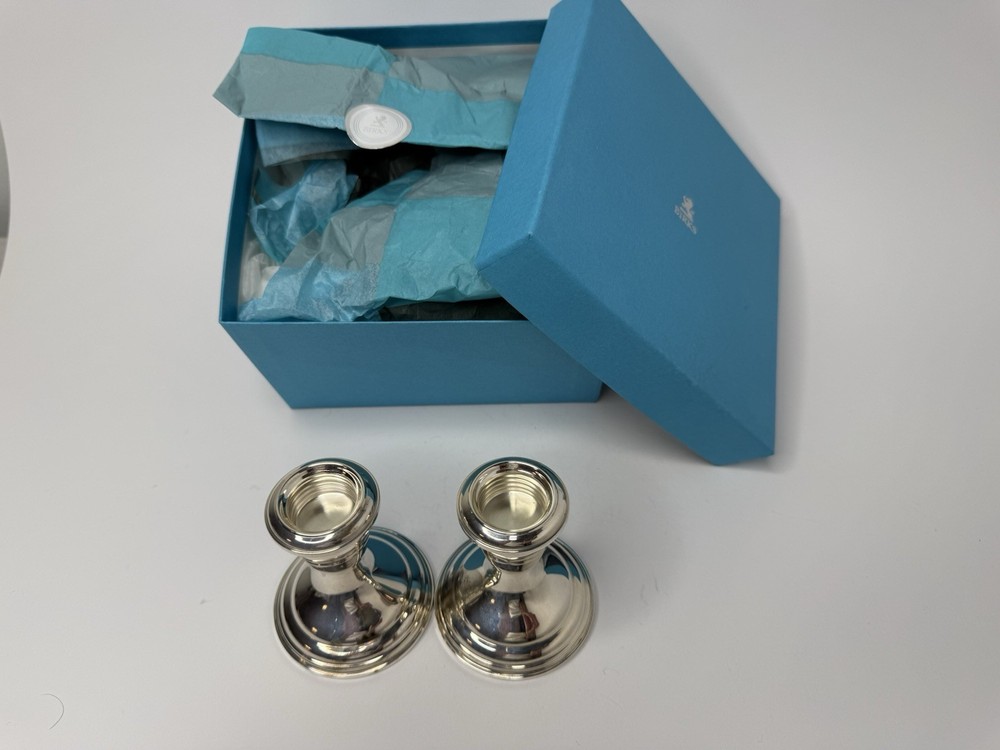 Birks Sterling Candlesticks Pair – New In Box