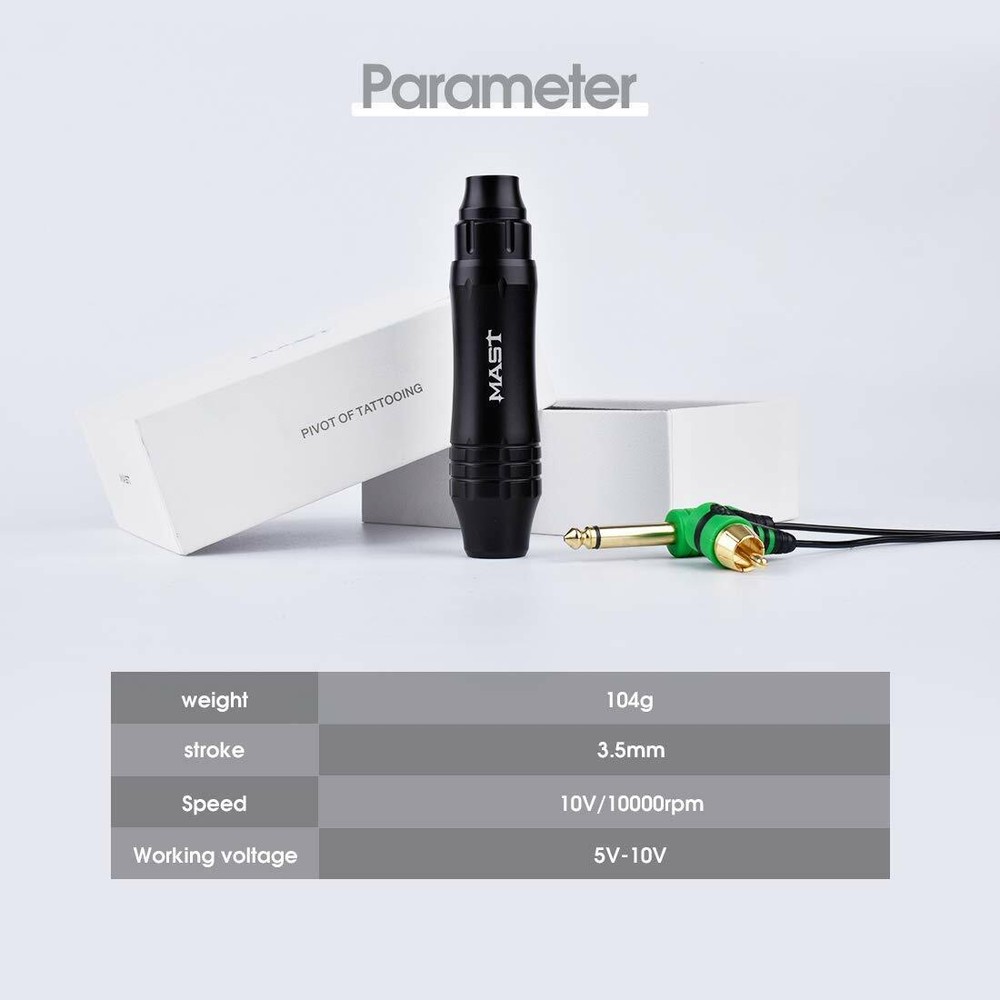 Mast Solo Tattoo Rotary Pen Permanent Makeup Eyebrows lips RCA Interface Machine