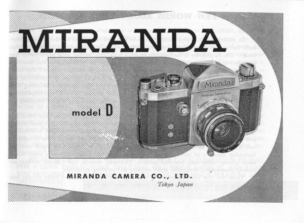 Miranda D Instruction Manual Reprint