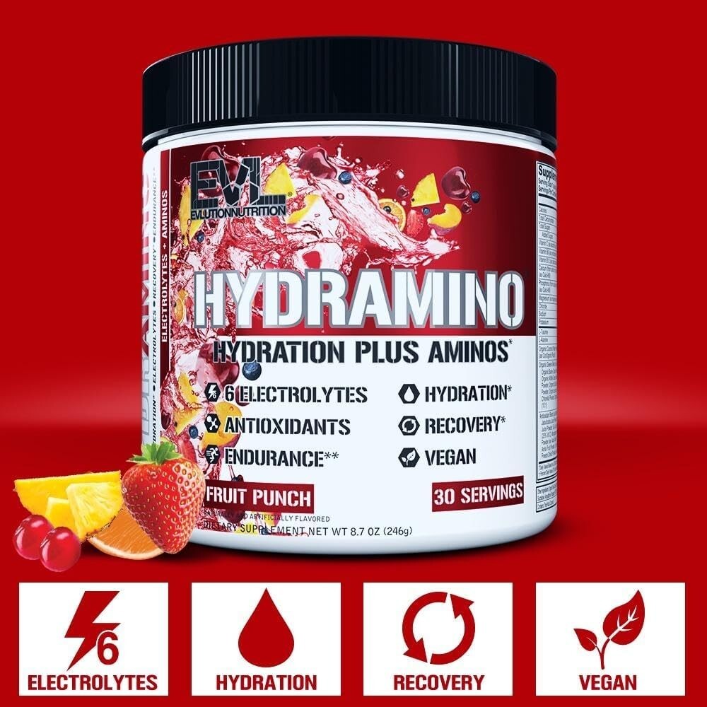 EVL Evlution Nutrition HYDRAMINO Complete Hydration Multiplier - 6 Electrolytes