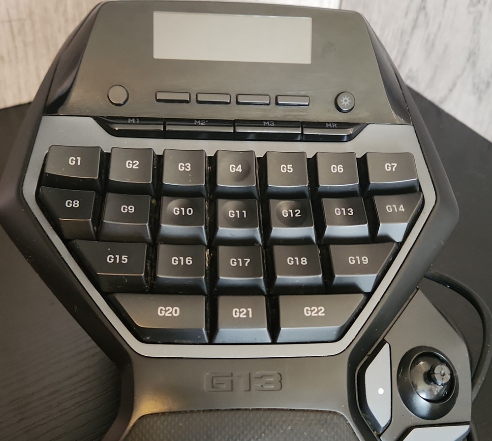 Logitech G13 Gaming Keypad Wired USB Programmable LCD Display Joystick Black