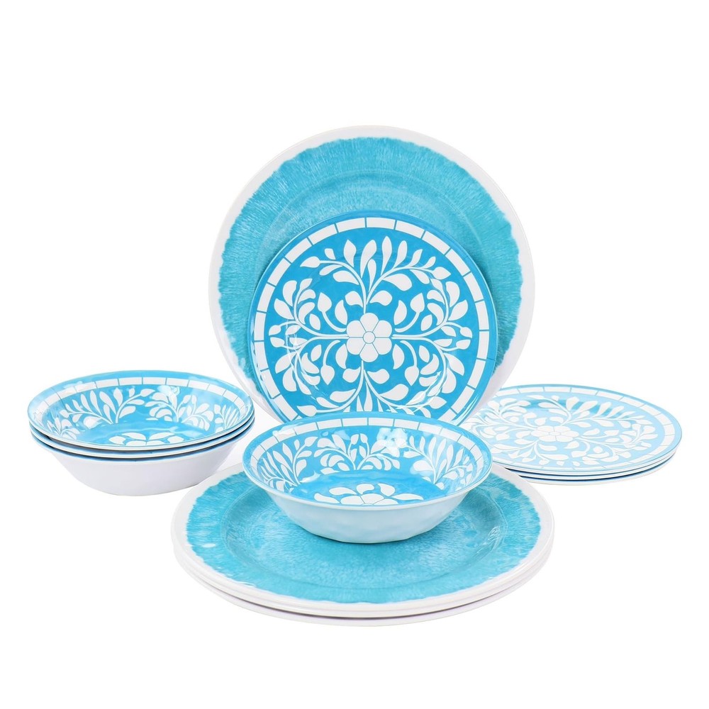 Telly 12 Piece Melamine Dinnerware Set