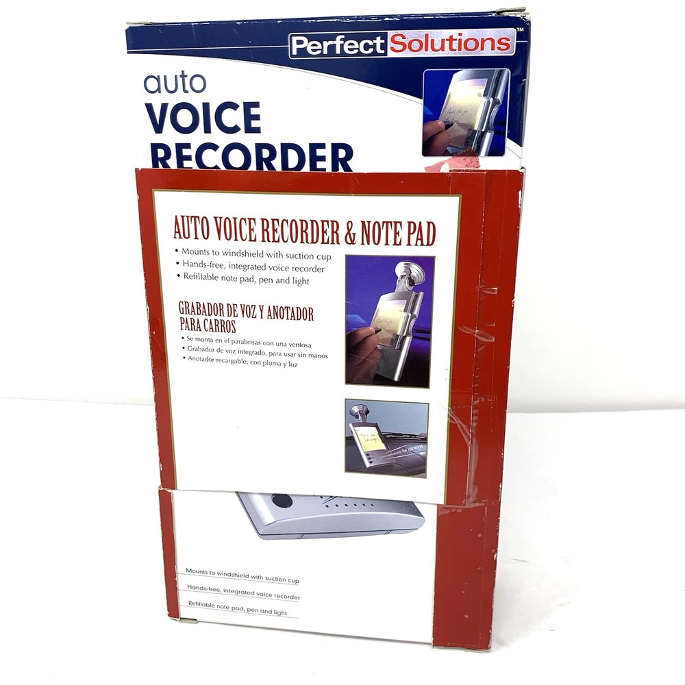 Perfect Solutions Auto Voice Recorder & Notepad PS1899UV New