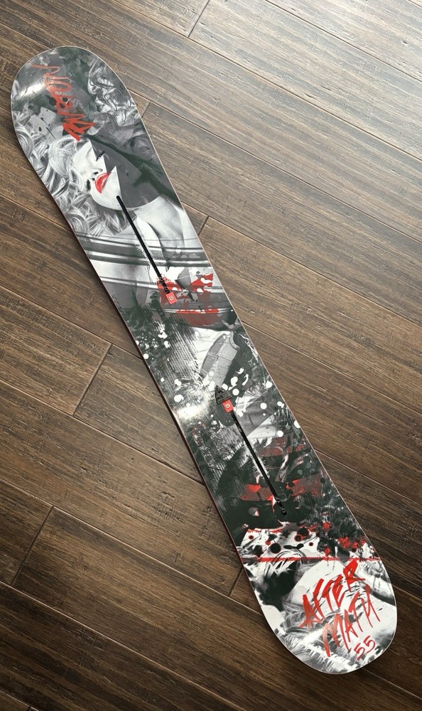 Burton Aftermath 55 Snowboard 155cm Multicolor Red Black Abstract Theme