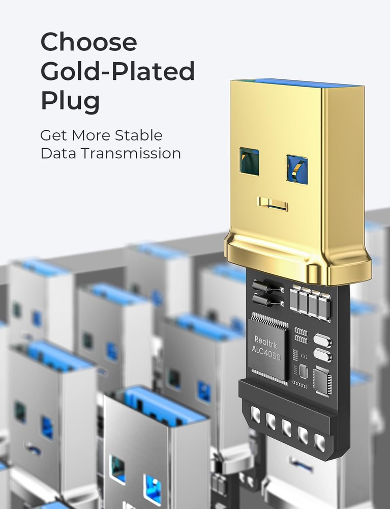 AINOPE 2 Pack USB Extensions Cable High Speed 3.0 6.6FT+6.6FT, Grey