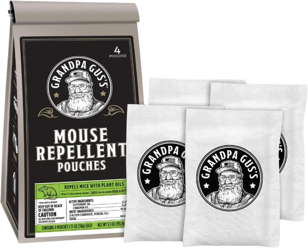 Natural Cinnamon & Peppermint Mouse Repellent Pouches - Biodegradable & Safe