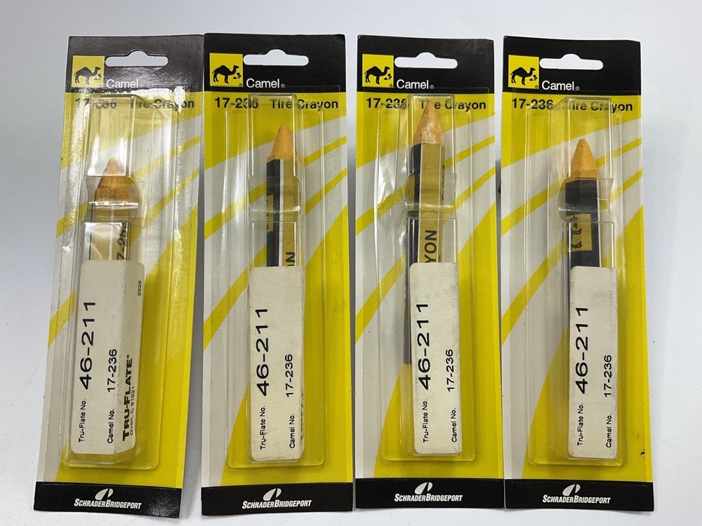 (4) Camel 17-236 Tire Crayon, Yellow