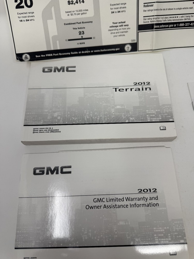 2012 GMC Terrain Owners Manual OEM Set