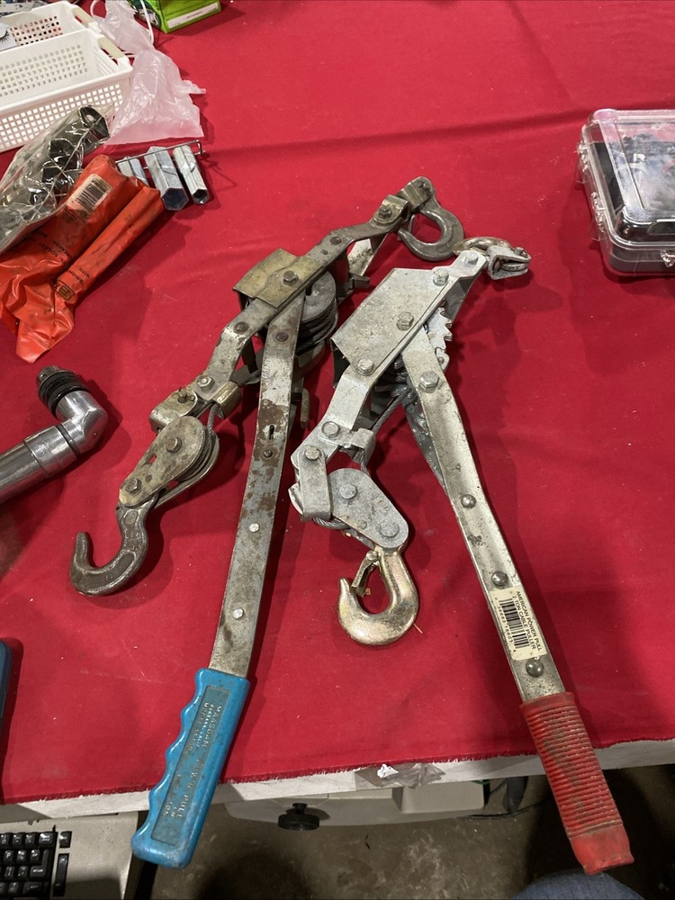 Lot Of 2 Come Along Hand Puller 2ton Each