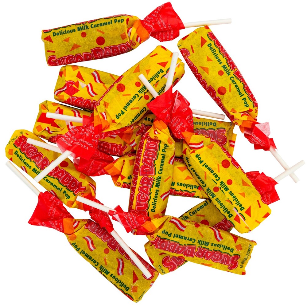 SUGAR DADDY Delicious Milk Caramel Pops, Bulk Fun Size Candy (2 Pounds)