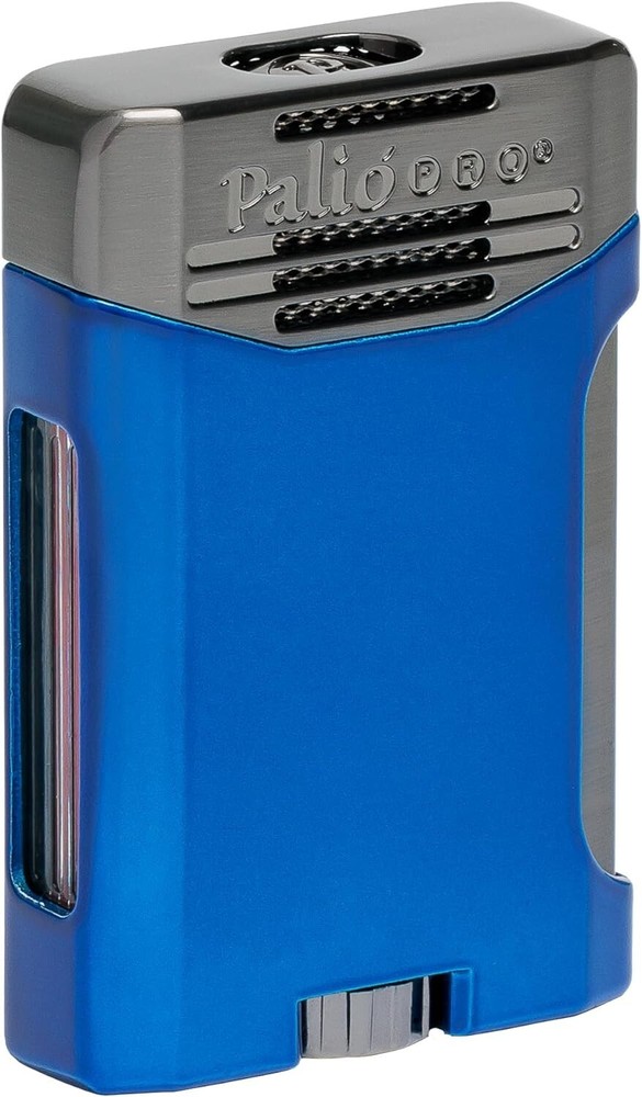 PALIO® Pro Line, Antares Double-Jet Torch Lighter. Side Squeeze Ignition, Blue