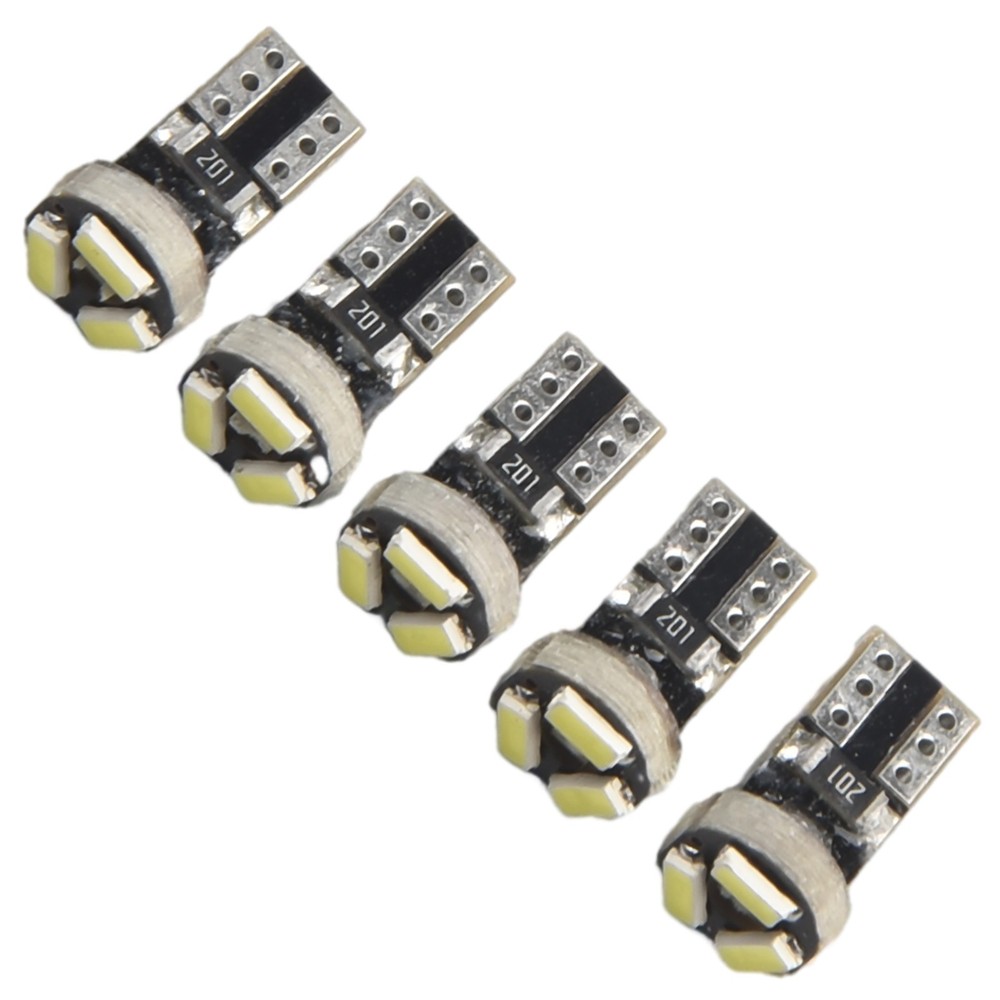 Long lasting T5 White LED Bulbs for Car Dashboard Easy Installation 10 Pack