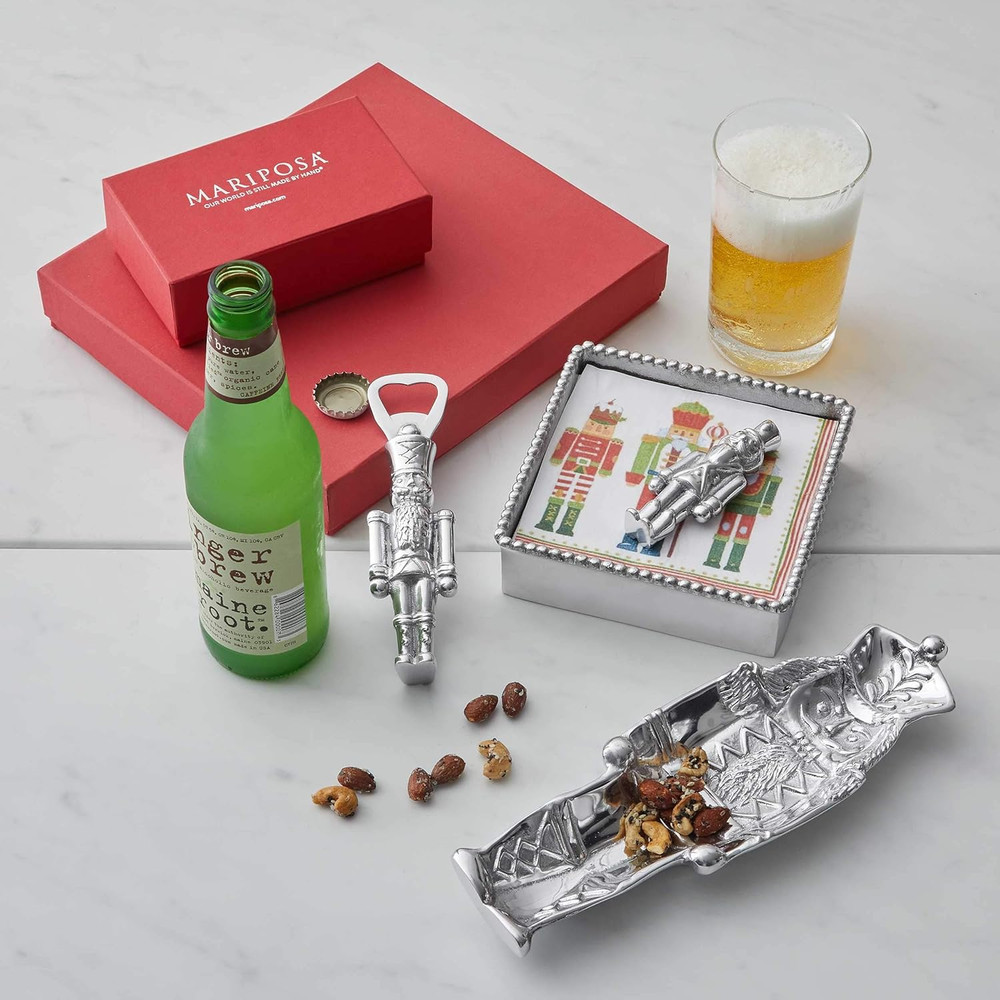 Nutcracker Nut Dish, 10"", Silver"