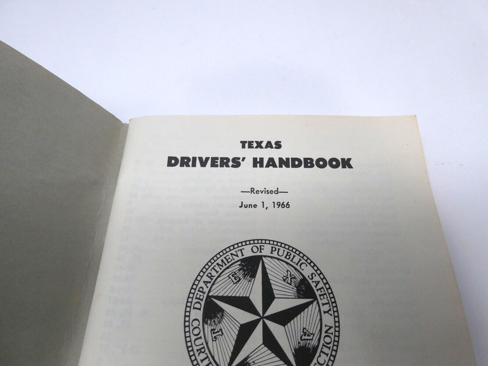 1966 Original Texas DPS Drivers Handbook EUC