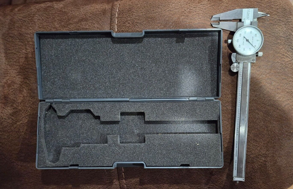 Midway Dial Caliper 6" shock proof stainless hardened with case