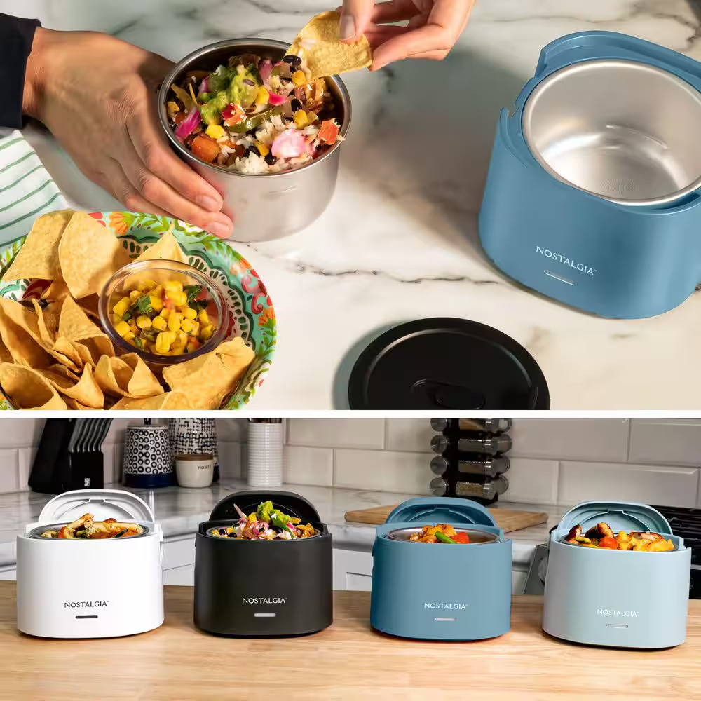 Blue 20 Oz. Portable Heated Lunch Box