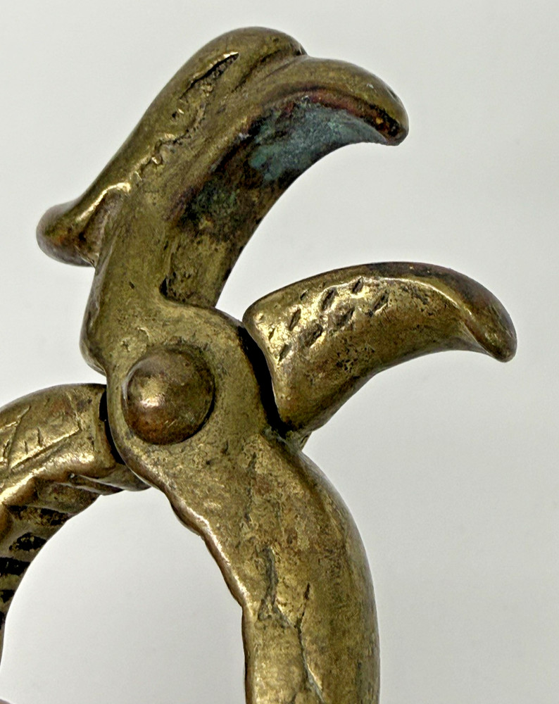 Vintage Heavy Solid Brass Eagle Head Nutcracker, Functional, Griffon, Gryphon