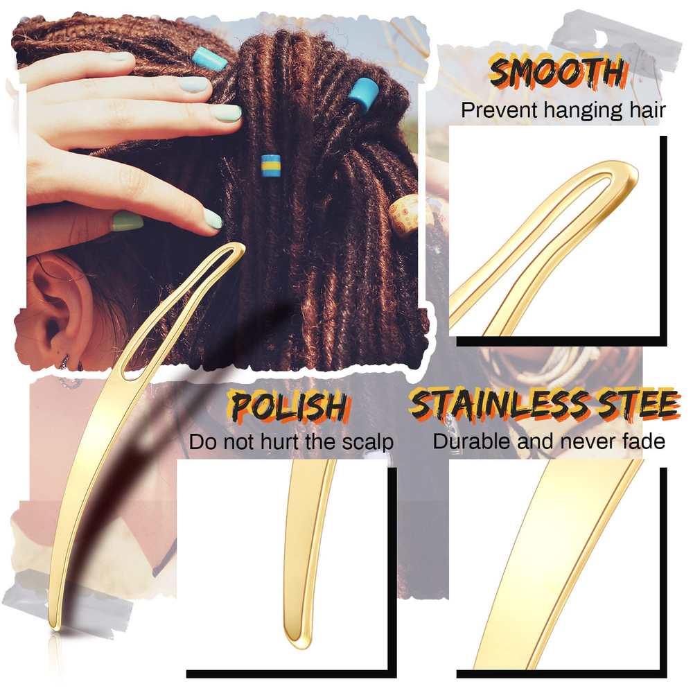 WILLBOND 12 Pieces Interlocking Tool for Locs Dreadlocks Tool Crochet Needle Hai