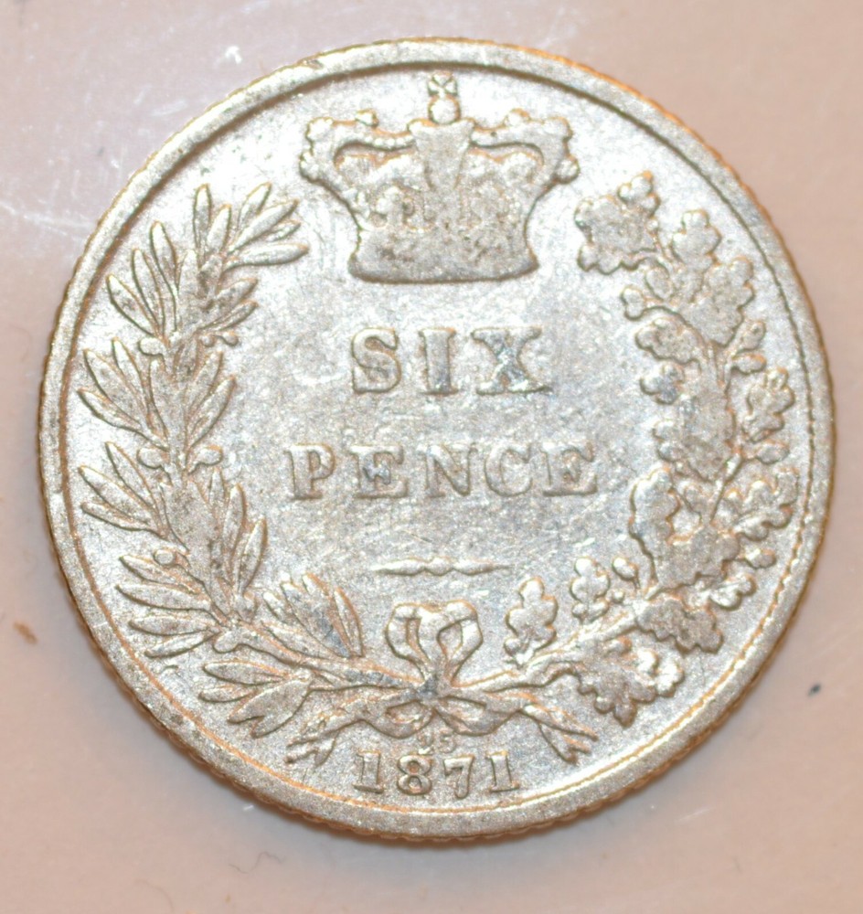 1871 Six Pence Great Britain
