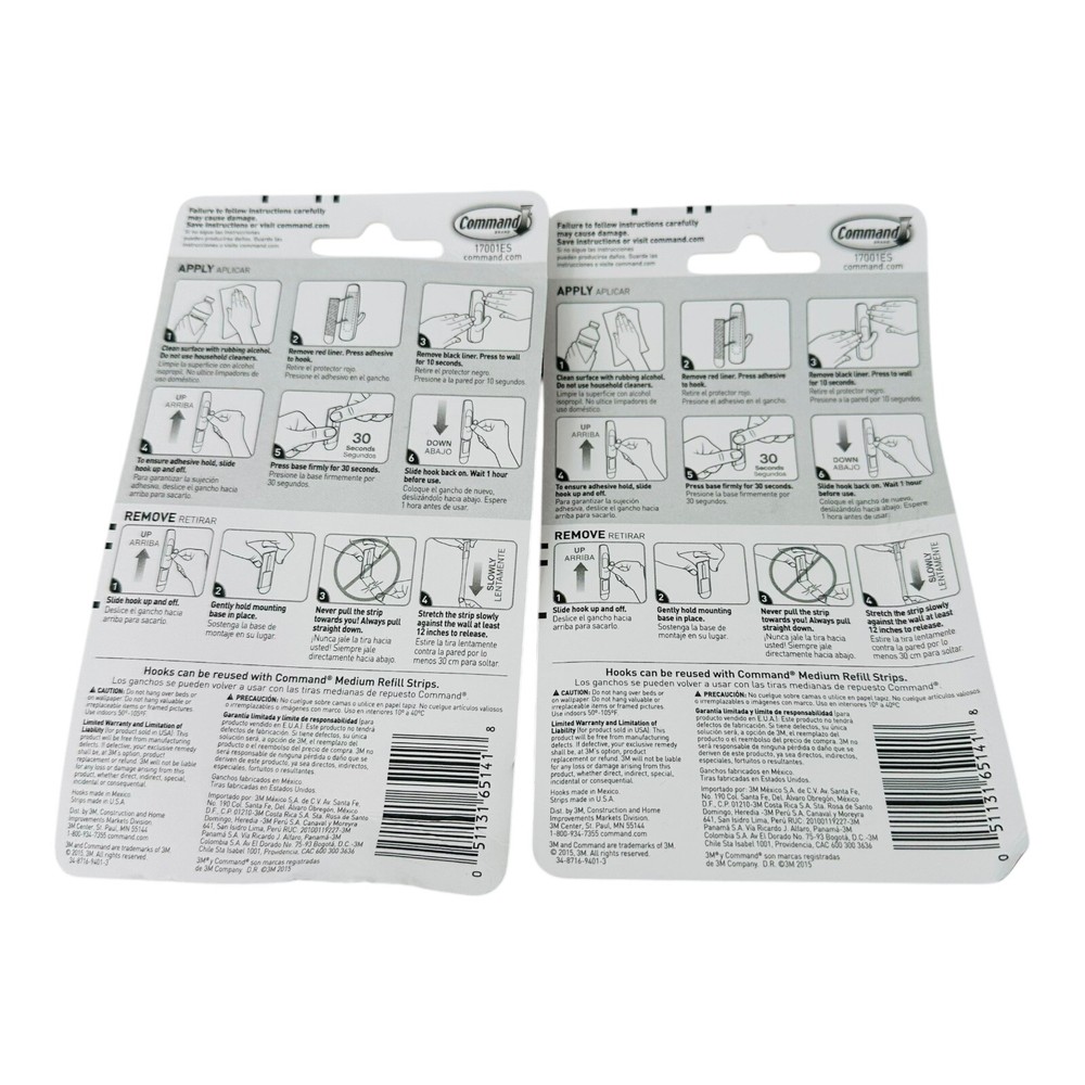 4 Hooks Command Medium Utility Hooks White General Purpose Hooks & Strips