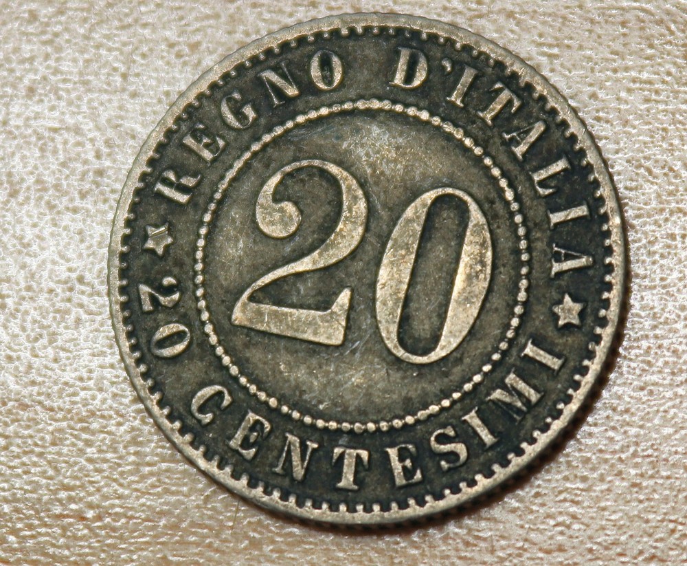 1894 R Italy 20 Centesimi