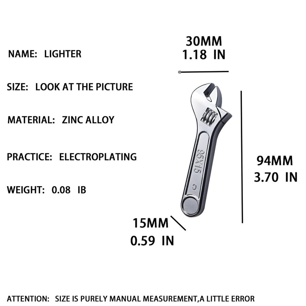 Butane Lighter - Spanner Shape Novelty Lighter, Creative Ignition, Gift for M...