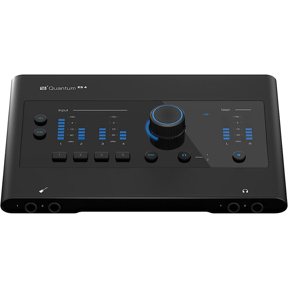 PreSonus Quantum ES4 Interface w/Eris 2nd Gen Studio5 Pair, Cables & Stands