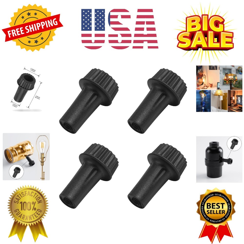 Light Lamp Turn On/Off Switch Knobs Replacement, Black, Standard Size, for Ta...